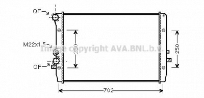 AVA QUALITY COOLING vwa2193 -  Радиатор, охлаждение двигателя